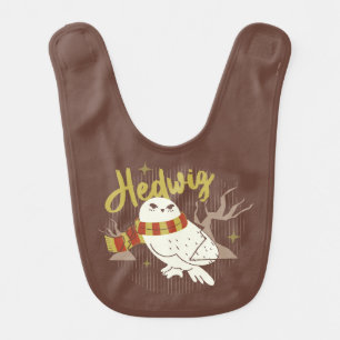 Hedwig Whimsical Forest Drawing Baby Bib