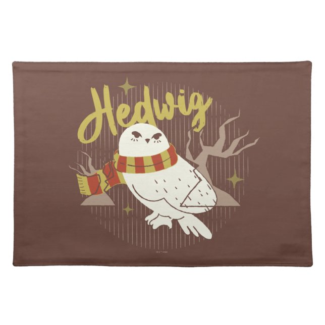 Hedwig Whimsical Forest Drawing Cloth Placemat (Front)