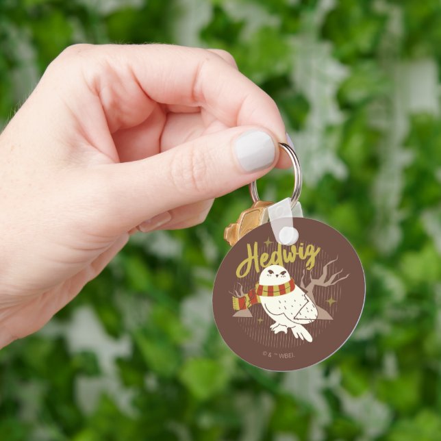 Hedwig Whimsical Forest Drawing Keychain (Hand)