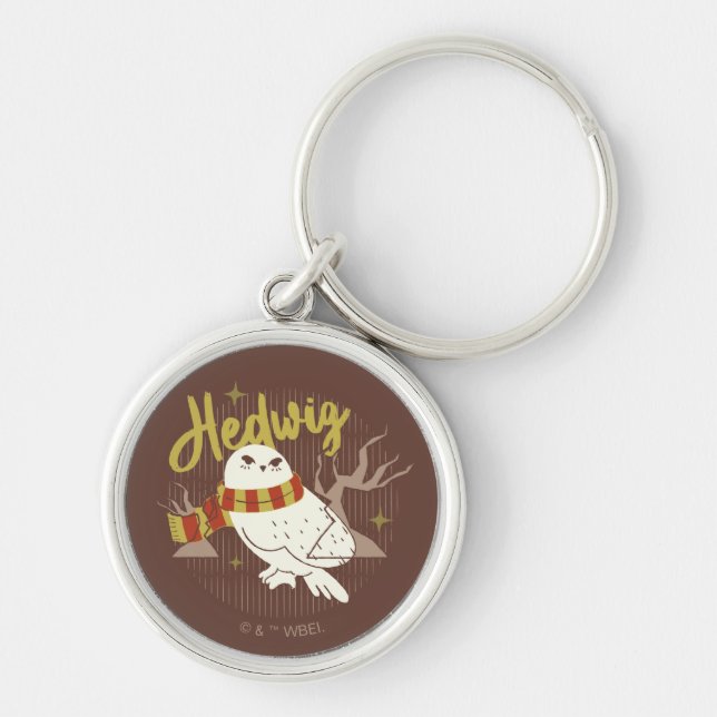 Hedwig Whimsical Forest Drawing Keychain (Front)