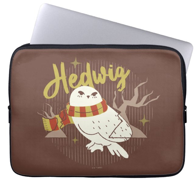 Hedwig Whimsical Forest Drawing Laptop Sleeve (Front)