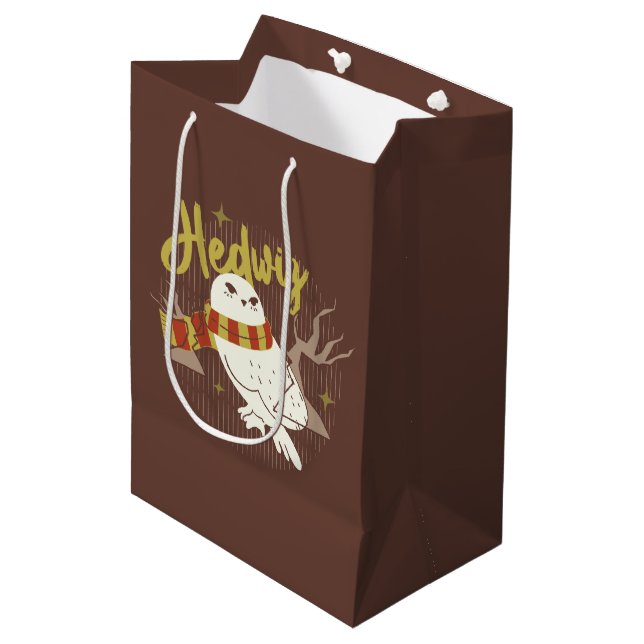Hedwig Whimsical Forest Drawing Medium Gift Bag (Front Angled)