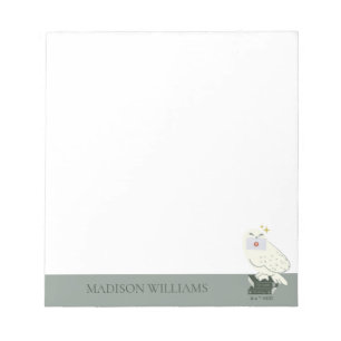Hedwig With Letter Whimsical Drawing Notepad