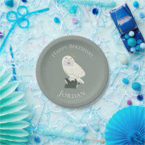Hedwig With Letter Whimsical Drawing Paper Plates