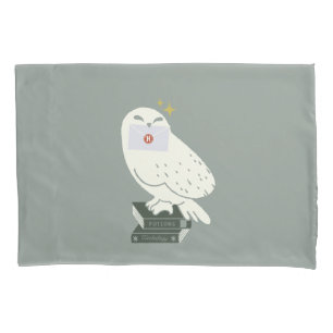 Hedwig With Letter Whimsical Drawing Pillow Case