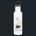 Hedwig With Letter Whimsical Drawing Stainless Steel Water Bottle<br><div class="desc">Deliver a little magic with this charming Hedwig illustration inspired by the wizarding world. Perched atop a stack of spellbinding textbooks labeled Potions and Herbology, Hedwig proudly holds a sealed Hogwarts™ letter. The soft, minimalist style and muted tones give this design a cozy, storybook feel, while subtle sparkling accents add...</div>