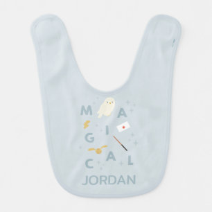 Hedwigh "Magical" Typography Graphic Baby Bib