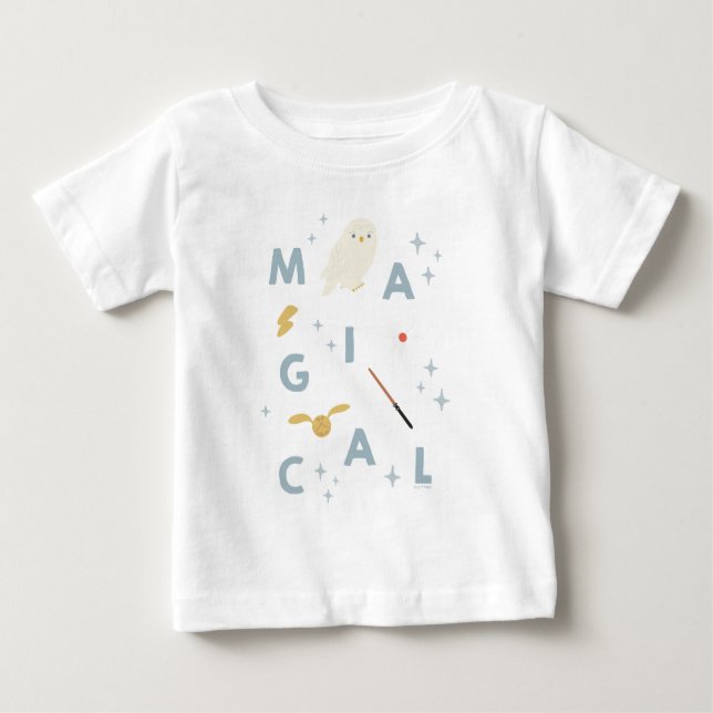 Hedwigh "Magical" Typography Graphic Baby T-Shirt (Front)