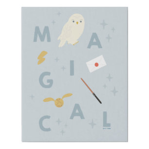 Hedwigh "Magical" Typography Graphic Faux Canvas Print