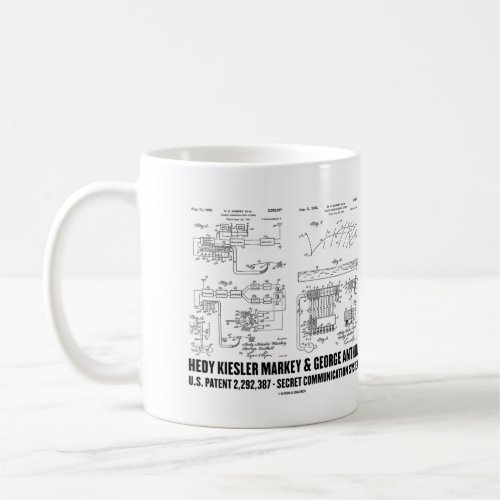 Hedy Kiesler Markey G Antheil US Patent 2292387 Coffee Mug