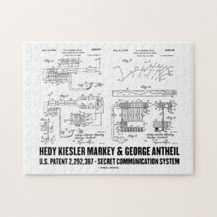 Hedy Kiesler Markey G. Antheil US Patent 2292387 Jigsaw Puzzle