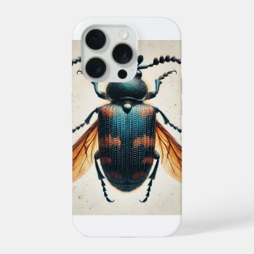 Hedypathes Beetle 280624IREF105 _ Watercolor iPhone 15 Pro Case