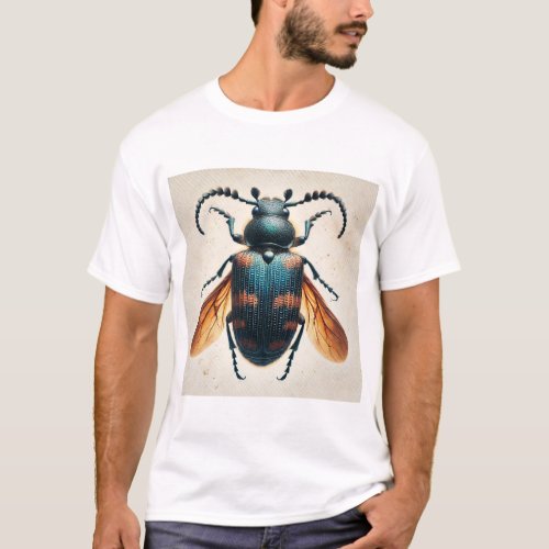 Hedypathes Beetle 280624IREF105 _ Watercolor T_Shirt