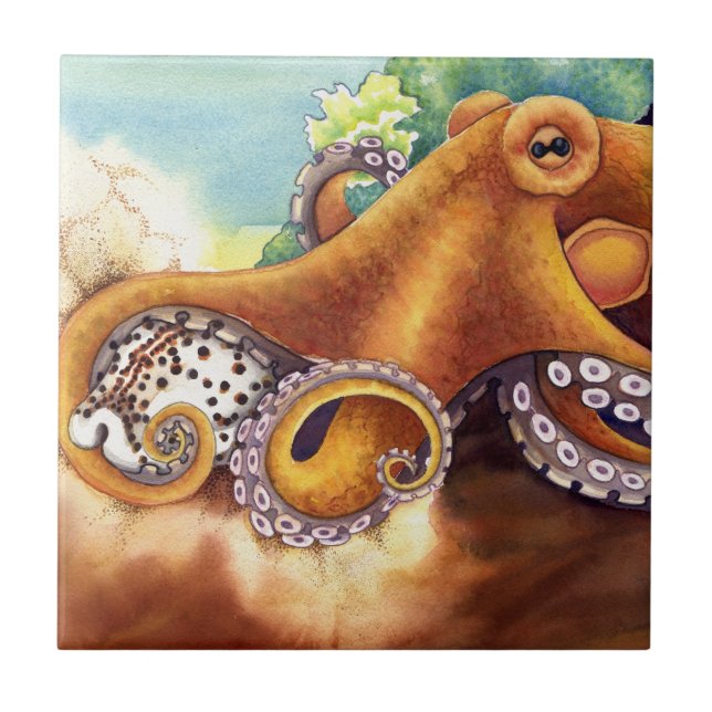 He'e and Cowry Ceramic Tile (Front)