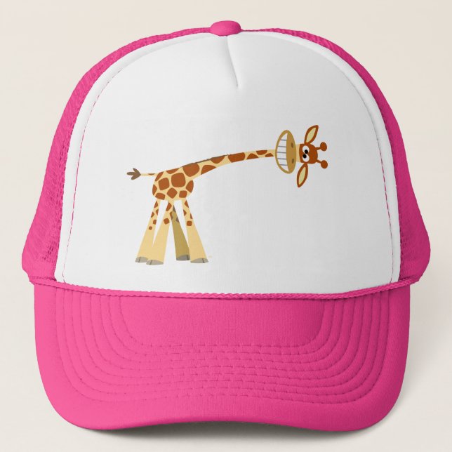 Hee Hee Hee!! cartoon giraffe Hat (Front)