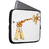 Hee Hee Hee!! cartoon giraffe Laptop Sleeve (Front Right)