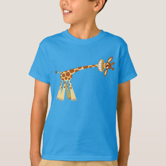 Hee Hee Hee!! Cute Cartoon Giraffe Kids T-shirts