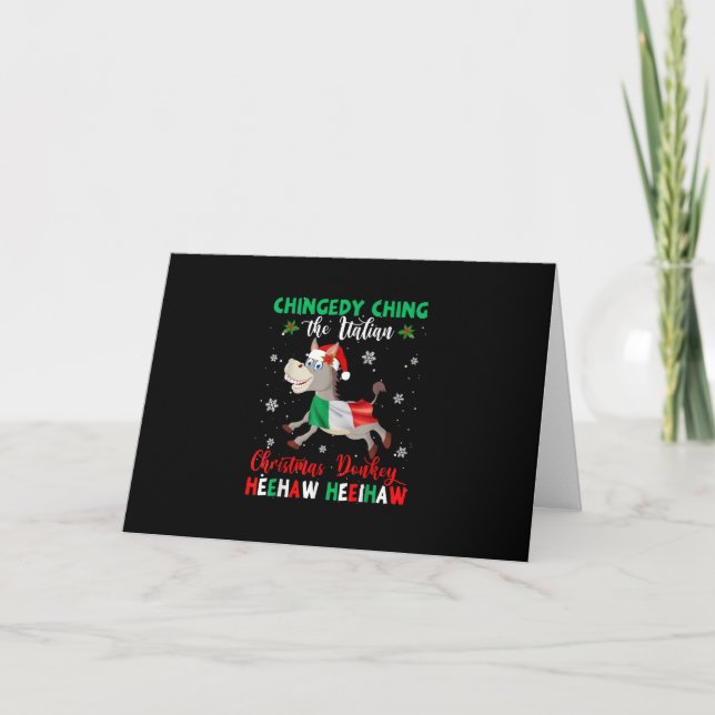 HEEHAW The Christmas Donkey | Donkey Lovers Gifts Card (Front)