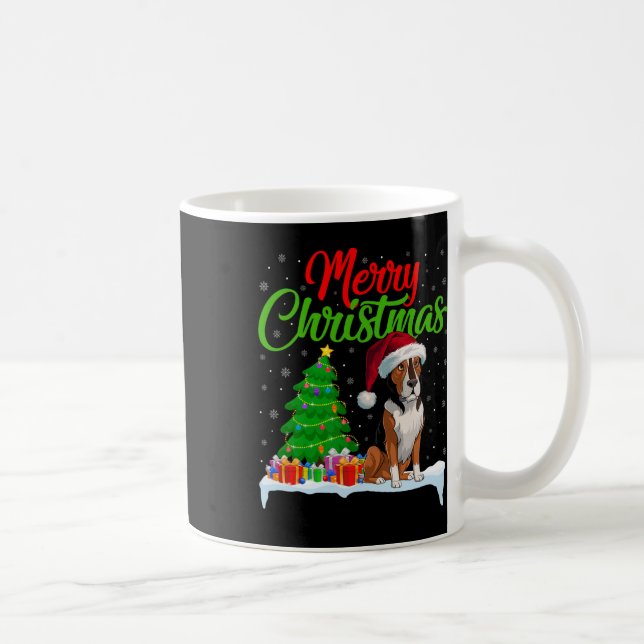 Heeler Dog Christmas Tree Lights Funny Xmas Heeler Coffee Mug (Right)