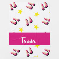 Heels and stars patterned baby blanket