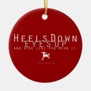 Heels Down Ceramic Ornament