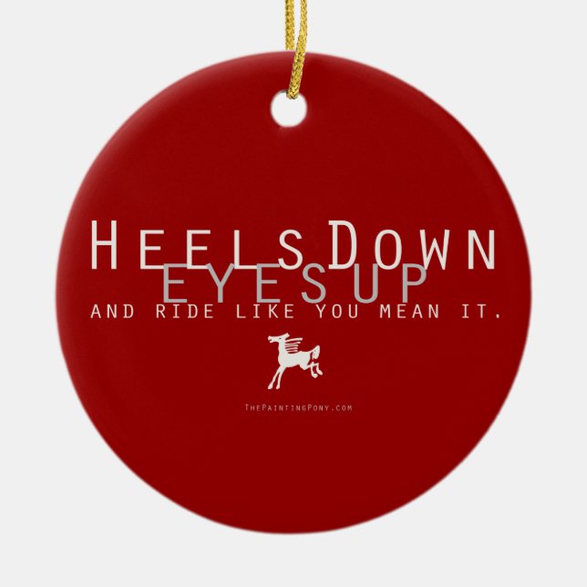 Heels Down Ceramic Ornament (Front)