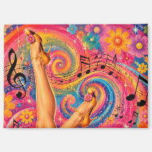 Heels music flowers color swirl