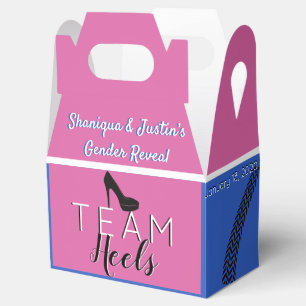 Heels or Wheels Pink & Blue {Car} Gender Reveal Favor Boxes