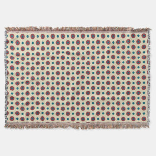 Heffalumps Jumbo Red Blue Polka Dots Throw Blanket