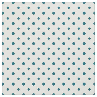 Heffalumps Navy Blue Polka Dots on White Fabric