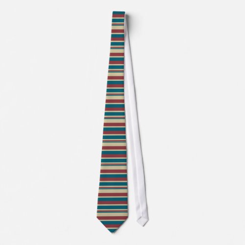 Heffalumps Red Blue Beige Deckchair Stripe Necktie