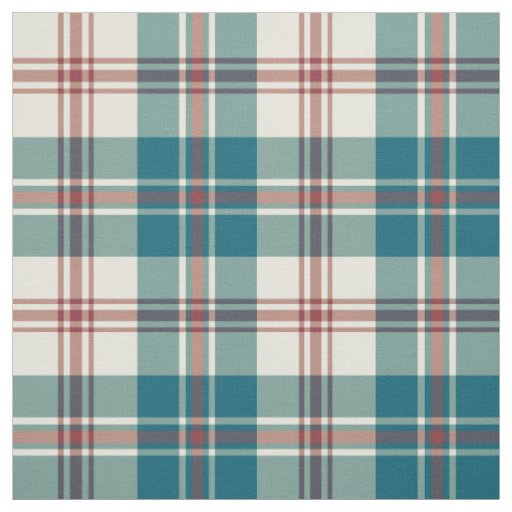 Heffalumps Red, Deep Blue, Beige Plaid Pattern Fabric
