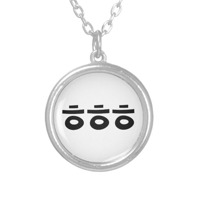 HEHEHE ㅎㅎㅎ Korean Slang Silver Plated Necklace (Front)