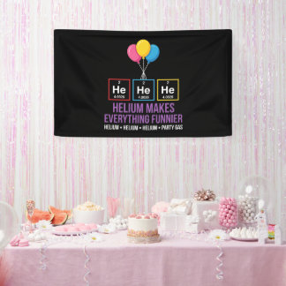 HeHeHe Helium Periodic Table Birthday Party Banner