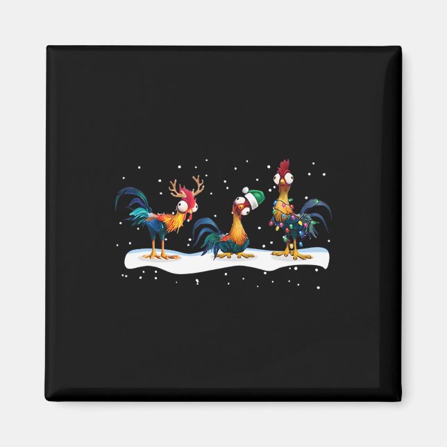 Hei Hei Chicken Christmas - Uni  Magnet (Front)