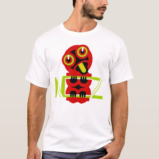 Hei Tiki Maori Design NZ New Zealand T-Shirt (Front)