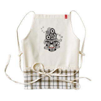 Hei Tiki New Zealand Drum Maori design Zazzle HEART Apron