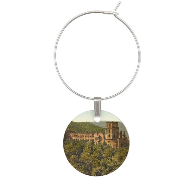 Heidelberg Castle, Baden-Württemberg, Germany Wine Charm (Front)