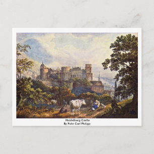 Heidelberg Castle By Fohr Carl Philipp Postcard