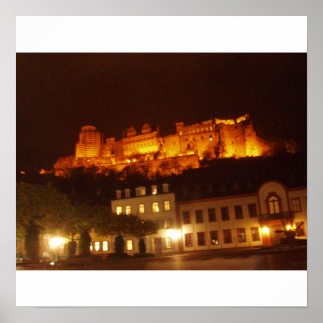 Heidelberg Castle by Night Poster (Front)