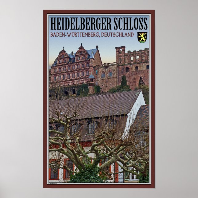 Heidelberg - Castle from Below Poster (Front)