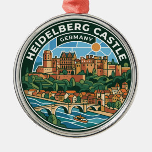 Heidelberg Castle Germany Metal Ornament