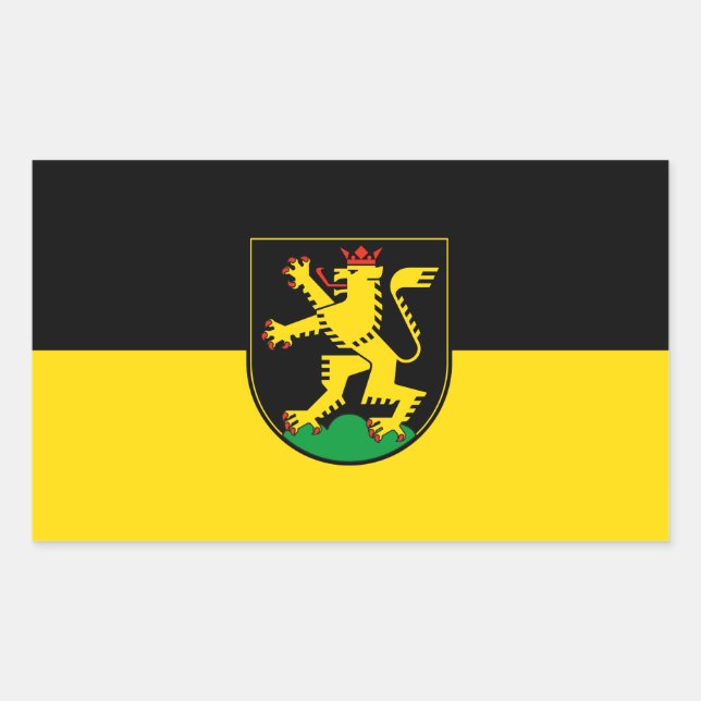 Heidelberg city flag germany symbol rectangular sticker (Front)