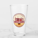 Heidelberg Germany City Skyline Emblem Glass