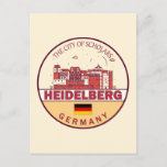 Heidelberg Germany City Skyline Emblem Postcard