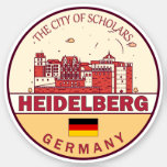 Heidelberg Germany City Skyline Emblem Sticker