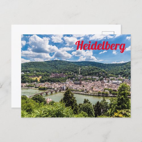 Heidelberg Neckar Panorama Germany Postcard