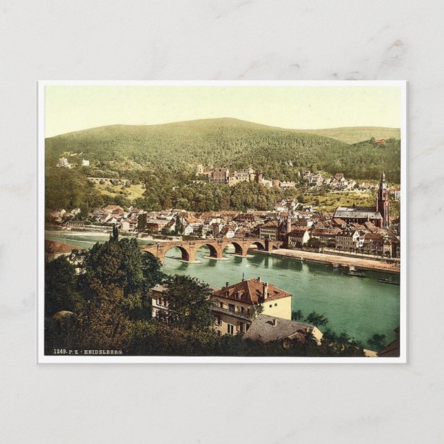 Heidelberg, seen from the Philosophenweg, Baden, G Postcard (Front)