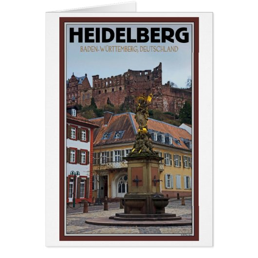 Heidelberg - Statue and Castle Cards (Front)