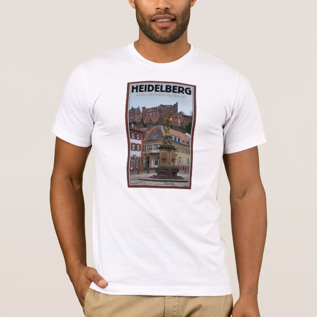 Heidelberg - Statue and Castle T-Shirt (Front)